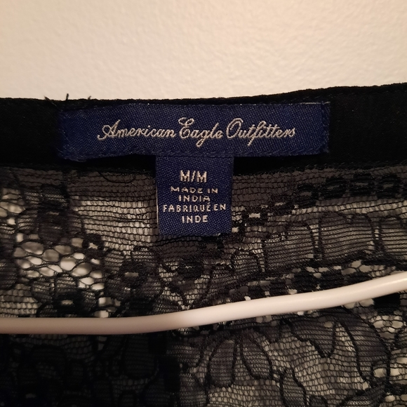 Black Laced Back and Shoulders Midi Dress - Picture 3 of 4